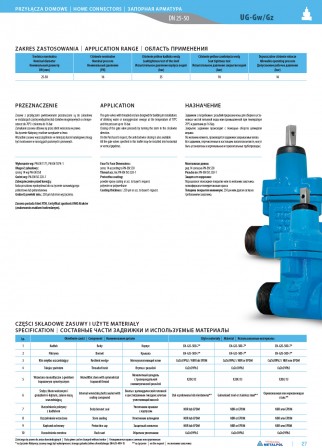 Cast iron gate valve UG-Gw/Gz Dn25-50