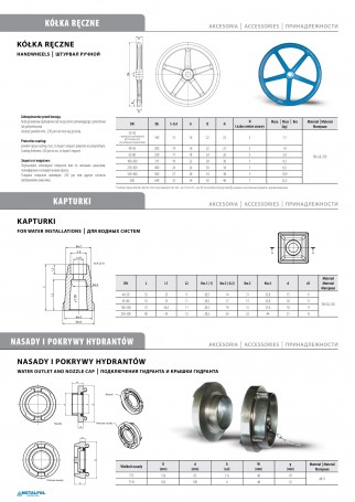 Handwheels, for water installations, water outlet